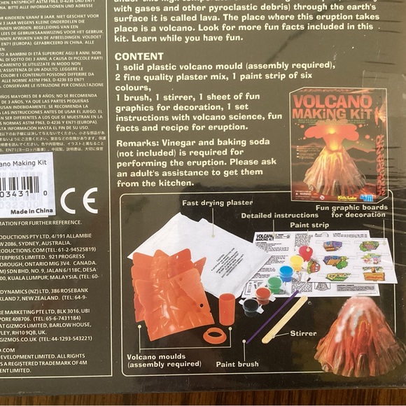 Science Kits for Kids, Volcano Making Kit and Mammoth Excavation Kit, New - Picture 5 of 5